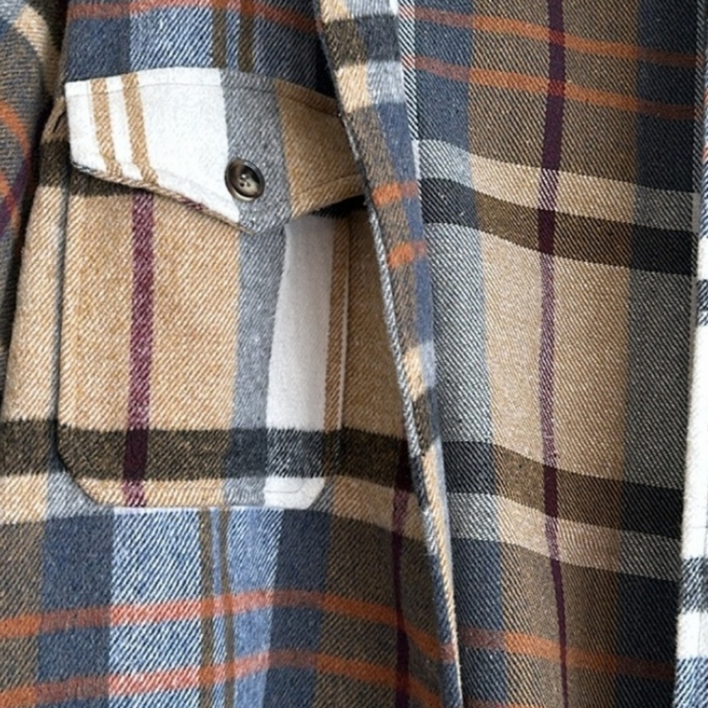 Bibi Flannel Button Down Jacket